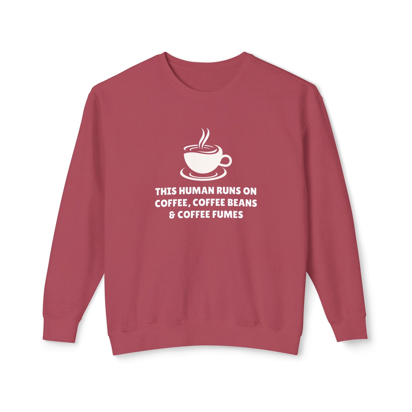 this human runs on coffee, coffee beans & coffee fumes