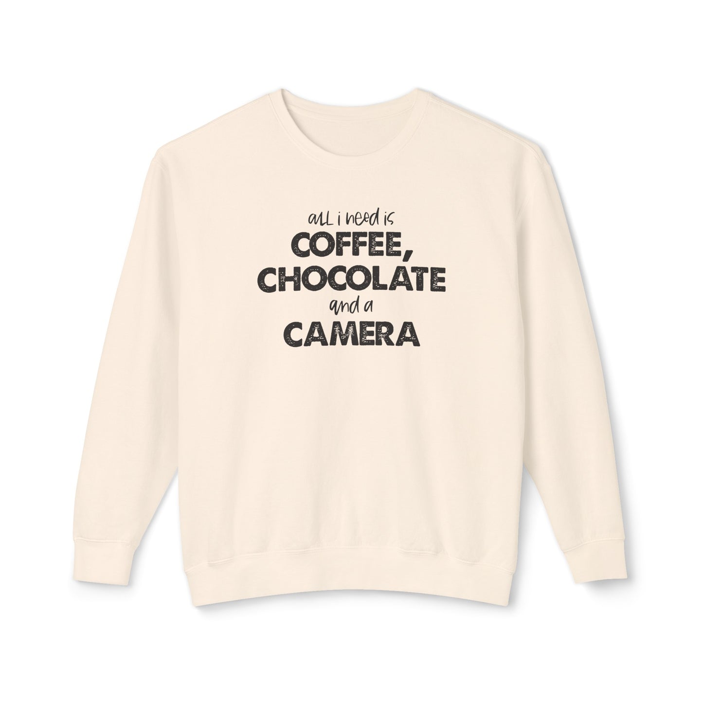 all i need is coffee, chocolate and a camera