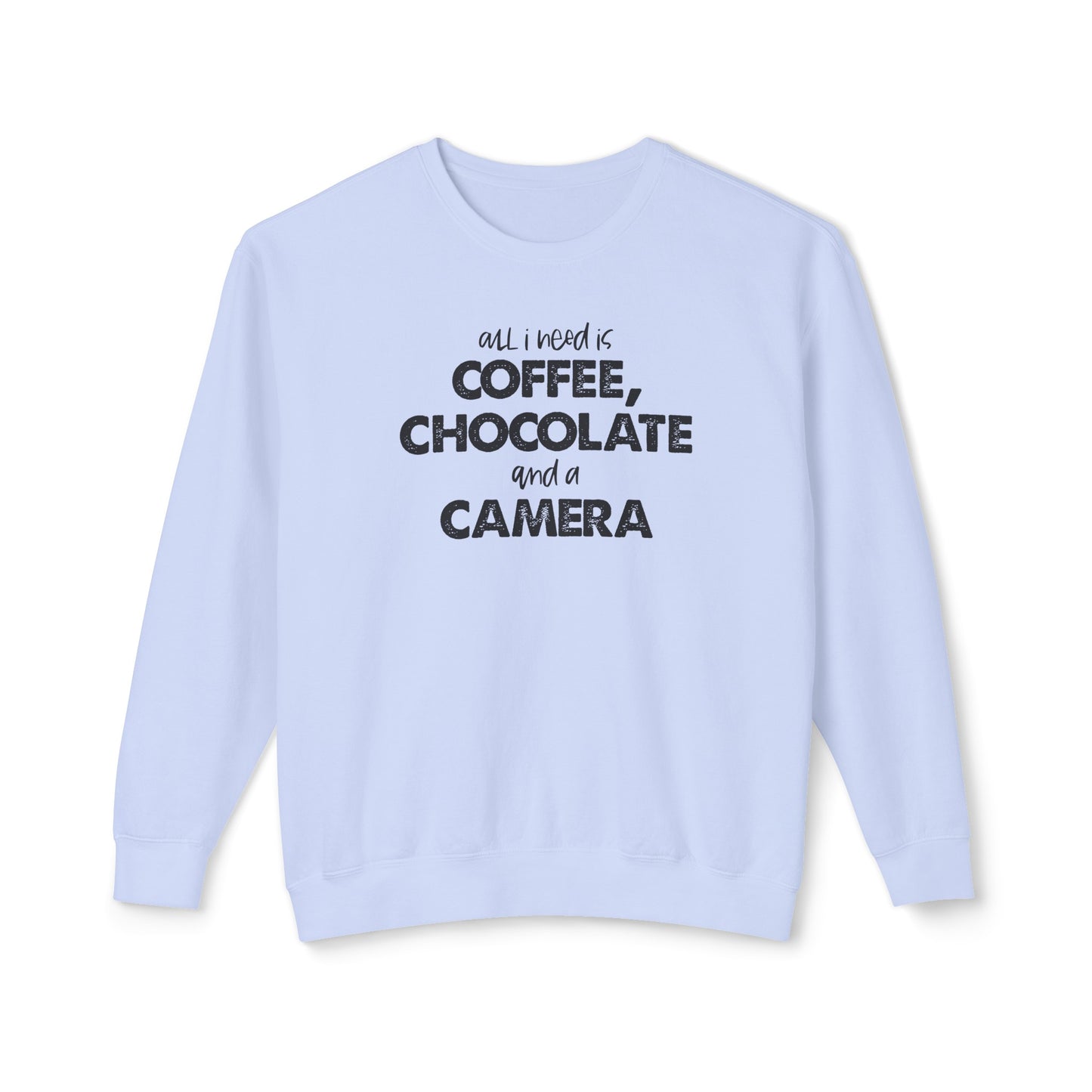 all i need is coffee, chocolate and a camera